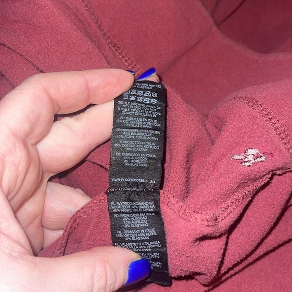 Sweaty Betty London Scuba Hoodie Tunic Sweatshirt Women Maroon Red Jacke… - Picture 15 of 15